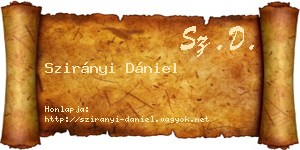 Szirányi Dániel névjegykártya