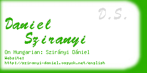 daniel sziranyi business card