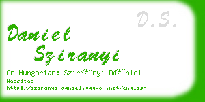 daniel sziranyi business card